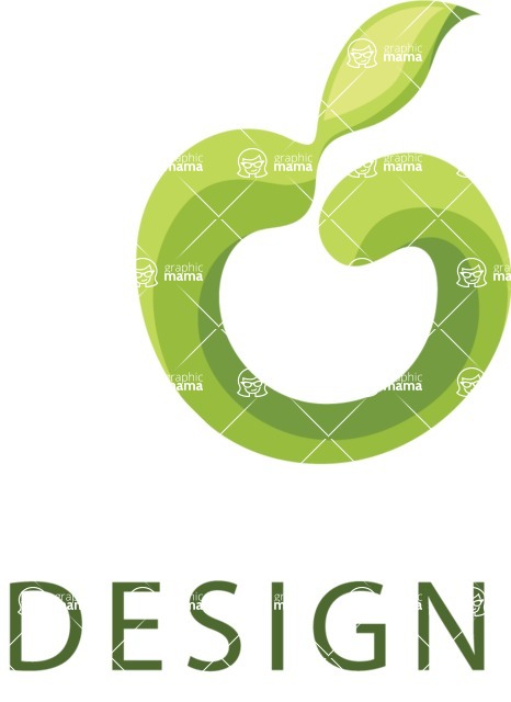 Business Logo Templates - vector graphics in a pack from GraphicMama - Vector Green Apple Logo Design